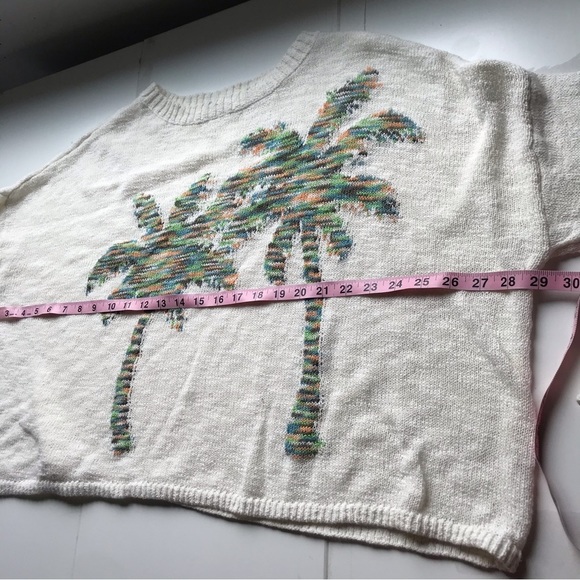 LOU & GREY Women’s Knitted Cropped Sweater Palm Print Size L - Picture 12 of 12